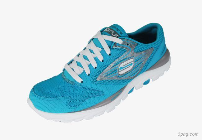 蓝色运动鞋png素材透明免抠图片产品实物